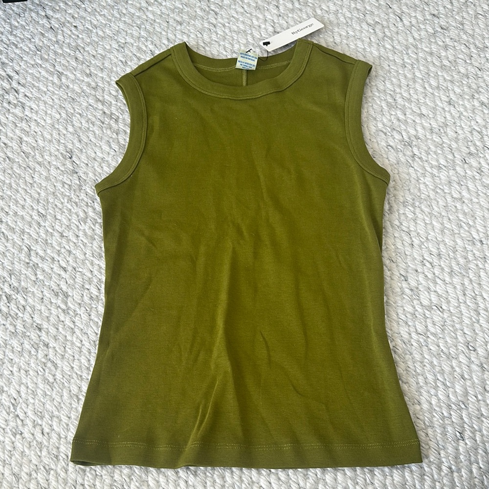 Olive Green Sleeveless Top